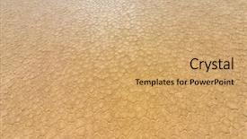  Presentation with cracking - PPT theme featuring dry cracking drought earth lacking background and a coral colored foreground