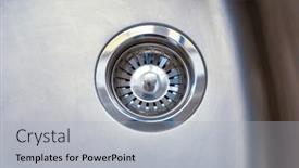  Presentation with stainless steel - PPT layouts with dry-drain-from-a-stainless and a  colored foreground