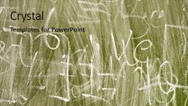  Presentation with dry erase board - Presentation design featuring dry erase board - part of blackboard with strange background and a mint green colored foreground