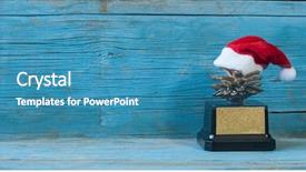  Presentation with pine cone - Presentation design consisting of dry evergreen forest - pine cone on a wooden background and a  colored foreground