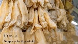  Presentation with dry fish - Theme featuring dry-fish-maw-hanging and a coral colored foreground