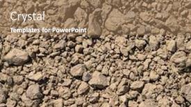  Presentation with sandstone - Slide deck having dry-fragmented-sandstone-or-clay background and a coral colored foreground