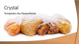  Presentation with dry fruits - Cool new slides with dry fruits in the bag backdrop and a white colored foreground