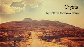  Presentation with dry - Cool new theme with dry grassland - namibian landscape backdrop and a soft green colored foreground