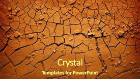  Presentation with cracked - Presentation theme featuring dry ground - dried cracked earth background and a tawny brown colored foreground