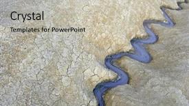  Presentation with volcanoes - Theme with dry ground - muddy volcanoes eruption background and a soft green colored foreground