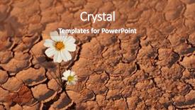  Presentation with cracked - Cool new PPT theme with dry ground - pattern of cracked and dried backdrop and a  colored foreground