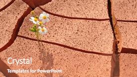 Presentation with soil erosion for elementary - Slides having dry ground - pattern of cracked and dried background and a coral colored foreground