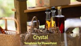  Presentation with organic chemistry - Presentation theme having dry healthy herbs in background background and a tawny brown colored foreground