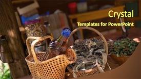  Presentation with alternative medicine - Audience pleasing PPT theme consisting of dry healthy herbs in background backdrop and a wine colored foreground