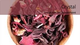 Presentation with hibiscus - Cool new PPT layouts with dry hibiscus tea in saucer backdrop and a tawny brown colored foreground