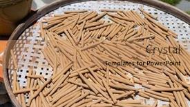  Presentation with incense - Theme having dry-incense-under-the-sunlight background and a coral colored foreground