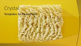  Presentation with instant noodles - Theme having dry-instant-noodles-asian-instant background and a yellow colored foreground
