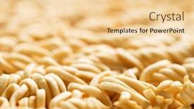 Presentation with instant noodles - Presentation theme consisting of dry instant noodles on a plate closeup image background and a lemonade colored foreground