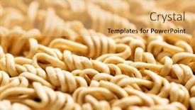  Presentation with noodles - Audience pleasing PPT theme consisting of dry-instant-noodles backdrop and a yellow colored foreground