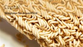  Presentation with instant noodles - Amazing presentation design having dry-instant-noodles backdrop and a yellow colored foreground