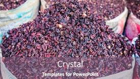  Presentation with hibiscus - Presentation theme having dry-karkade-tea-leaves background and a violet colored foreground