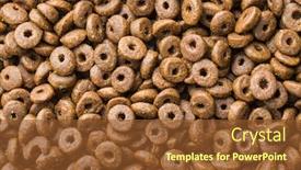  Presentation with dog food - Presentation enhanced with kibbles - dry kibble dog food background background and a tawny brown colored foreground