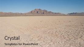 Presentation with nevada desert - Presentation theme having dry lake bed in nevada desert background and a soft green colored foreground