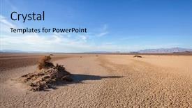  Presentation with death - Slides enhanced with dry lake near death valley background and a light blue colored foreground