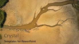  Presentation with natural disaster - PPT layouts having dry-lake-or-swamp background and a gold colored foreground