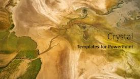  Presentation with natural disaster - Beautiful slides featuring dry-lake-or-swamp backdrop and a gold colored foreground