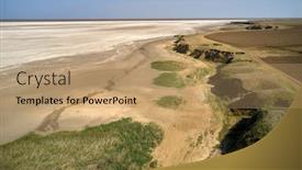  Presentation with natural disaster - Colorful slide deck enhanced with dry-lake-or-swamp backdrop and a coral colored foreground