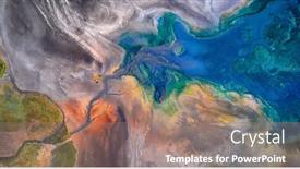  Presentation with natural disaster - Theme with dry-lake-or-swamp background and a coral colored foreground