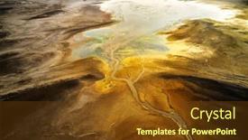  Presentation with natural disaster - Slides having dry-lake-or-swamp background and a tawny brown colored foreground