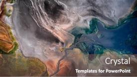  Presentation with swamp - Amazing PPT theme having dry-lake-or-swamp backdrop and a violet colored foreground