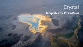  Presentation with natural disaster - Slides having dry-lake-or-swamp background and a gray colored foreground