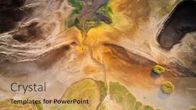  Presentation with natural disaster - PPT layouts enhanced with dry-lake-or-swamp background and a yellow colored foreground