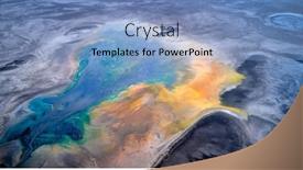  Presentation with natural disaster - Slide deck with dry-lake-or-swamp background and a light blue colored foreground