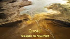  Presentation with natural disaster - Cool new slide deck with dry-lake-or-swamp backdrop and a tawny brown colored foreground