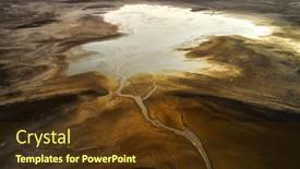  Presentation with natural disaster - Audience pleasing presentation design consisting of dry-lake-or-swamp backdrop and a tawny brown colored foreground