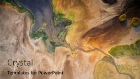  Presentation with natural disaster - PPT theme enhanced with dry-lake-or-swamp background and a coral colored foreground