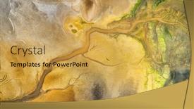  Presentation with natural disaster - PPT theme consisting of dry-lake-or-swamp background and a yellow colored foreground