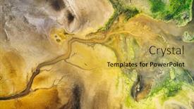  Presentation with natural disaster - PPT layouts having dry-lake-or-swamp background and a yellow colored foreground