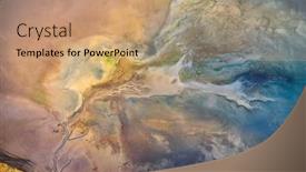  Presentation with natural disaster - Beautiful slide deck featuring dry-lake-or-swamp backdrop and a coral colored foreground