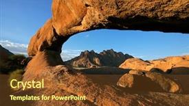  Presentation with korean arch - Cool new presentation theme with dry landscape - massive granite arch spitzkoppe namibia backdrop and a  colored foreground