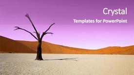  Presentation with landscape desert - Slides consisting of dry landscape - namib desert sossusvlei namibia background and a coral colored foreground