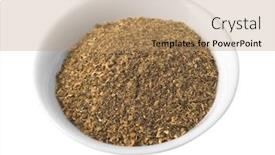  Presentation with spices - Presentation theme with dry-mix-spices-isolated background and a coral colored foreground