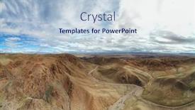  Presentation with mongolia - Slide deck enhanced with dry-mountain-valley-western-mongolia background and a lemonade colored foreground