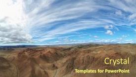  Presentation with mongolia - Slide set consisting of dry-mountain-valley-western-mongolia background and a tawny brown colored foreground
