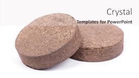  Presentation with compost - Cool new presentation with dry-peat-pellets-compressed-compost backdrop and a white colored foreground