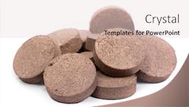  Presentation with compost - Presentation theme enhanced with dry-peat-pellets-compressed-compost background and a lemonade colored foreground