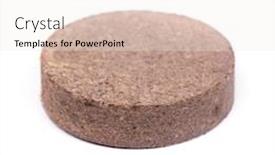  Presentation with compost - Beautiful presentation design featuring dry-peat-pellets-compressed-compost backdrop and a white colored foreground