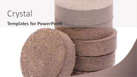  Presentation with compost - Audience pleasing presentation theme consisting of dry-peat-pellets-compressed-compost backdrop and a light gray colored foreground