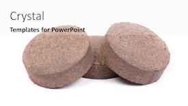  Presentation with compost - Amazing slides having dry-peat-pellets-compressed-compost backdrop and a white colored foreground