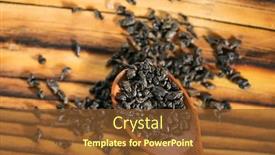  Presentation with tea - Cool new slides with dry-puer-tea-leaf backdrop and a tawny brown colored foreground